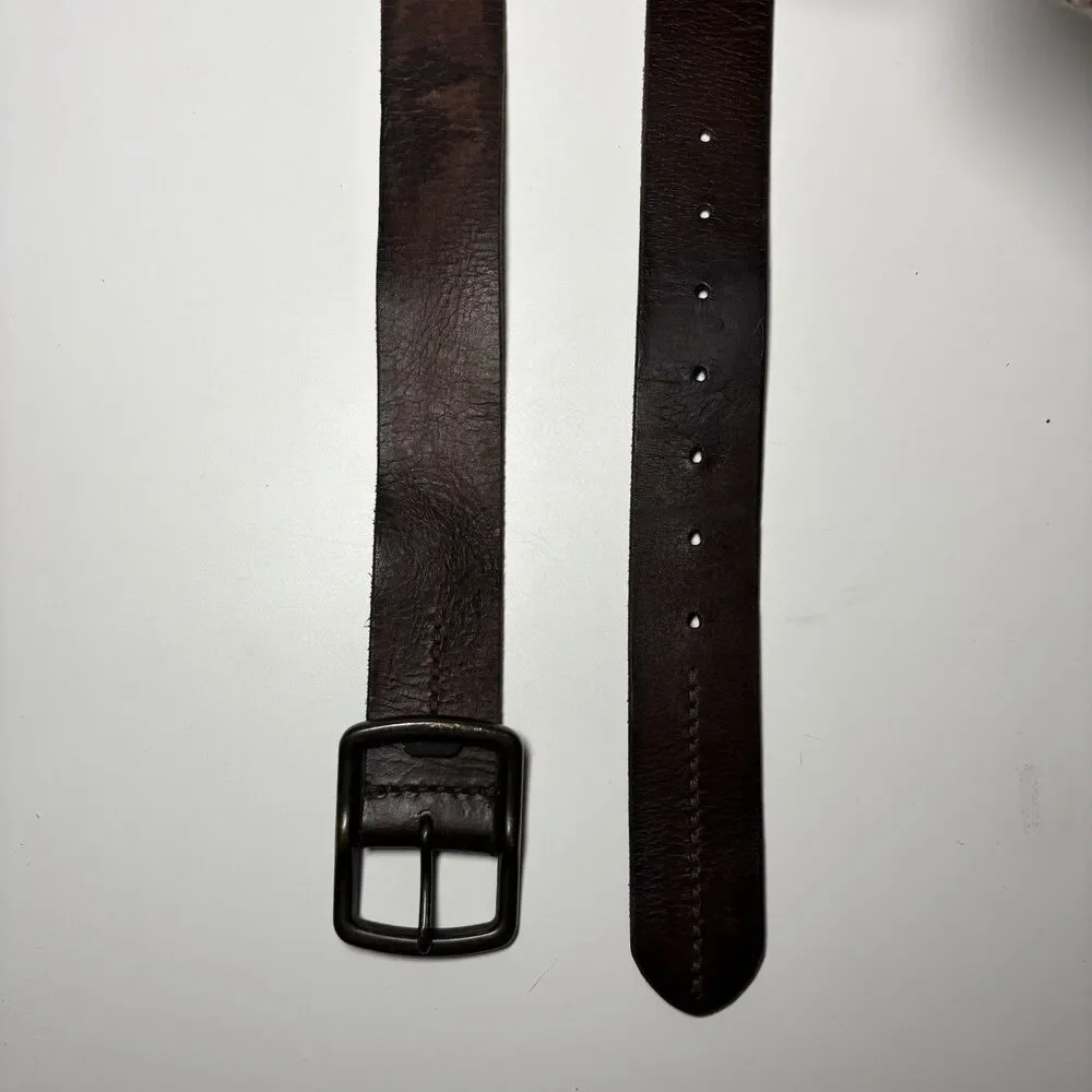 American Eagle Dark Brown Mens Leather Belt Large